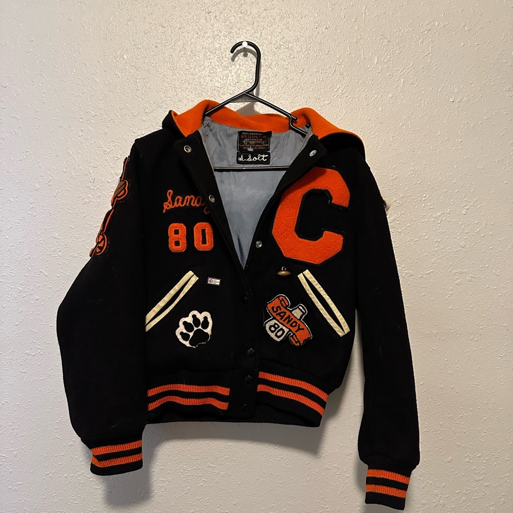 Vintage letterman cheerleading jacket
